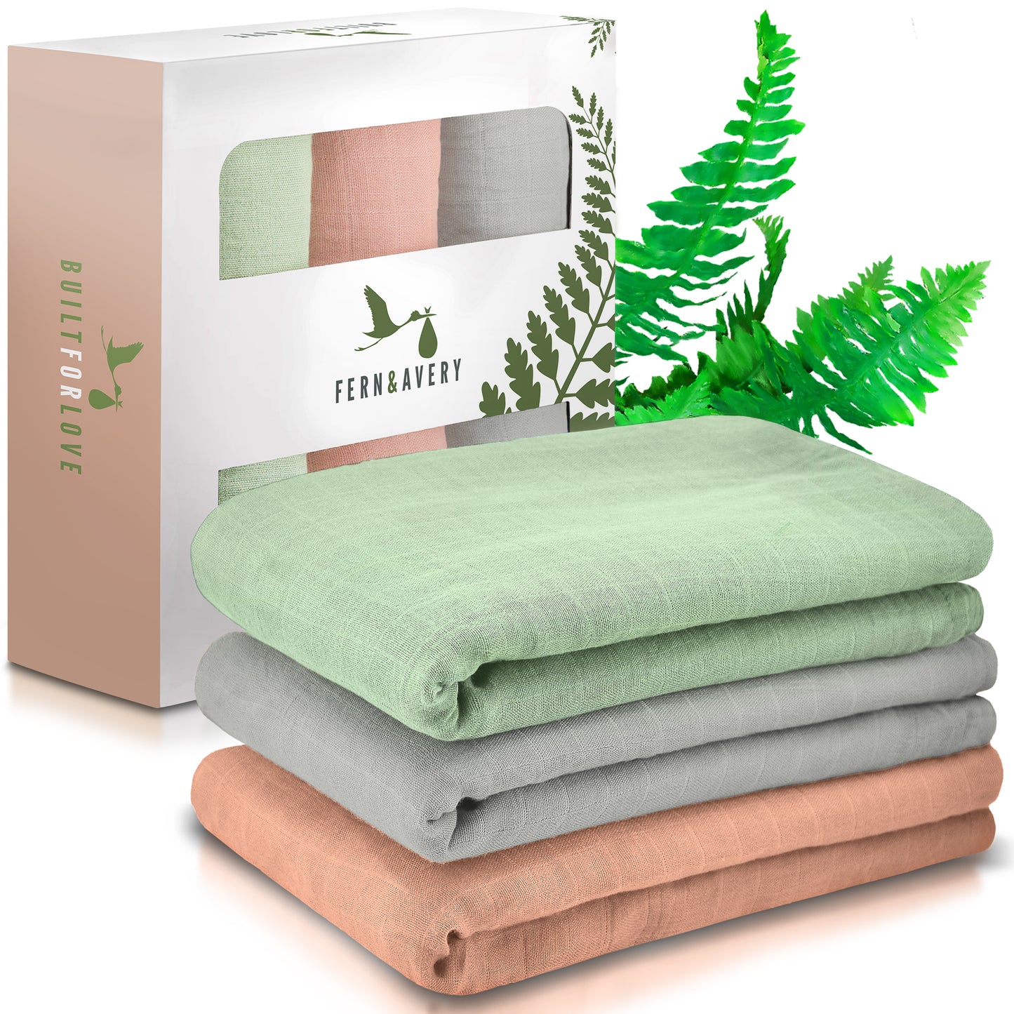 Muslin Swaddle Blankets - Sage