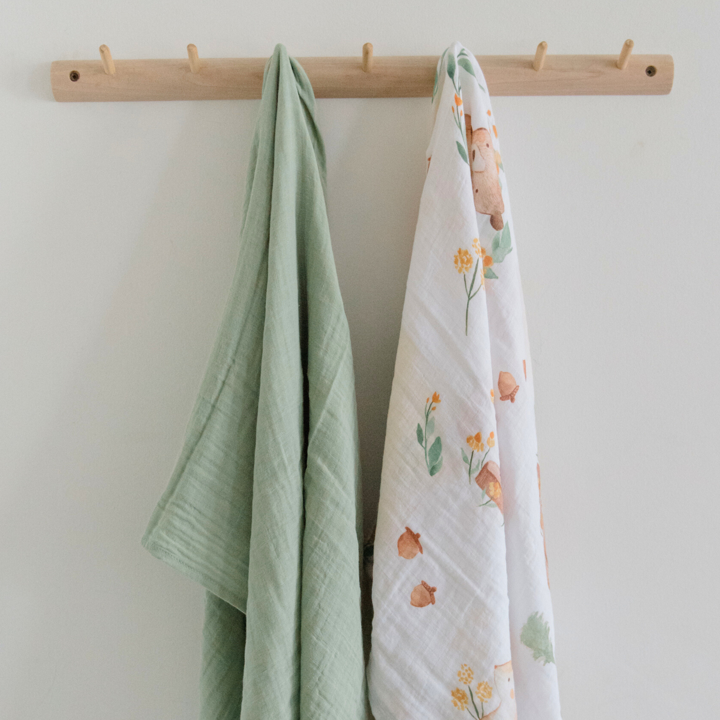 Organic Cotton Swaddle Blankets - Woodland